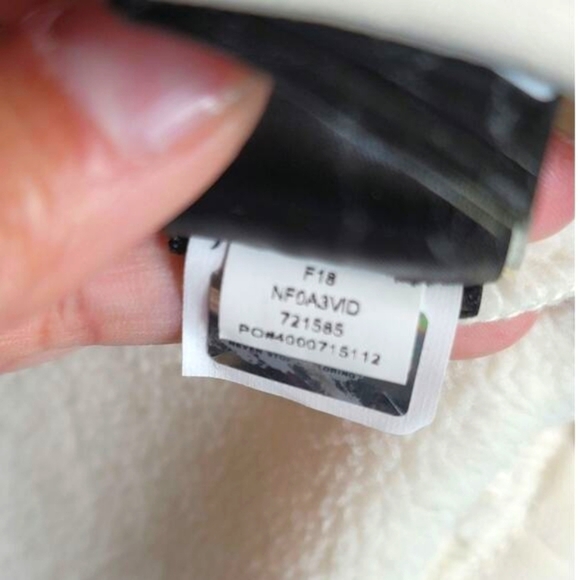 The North Face Rosie Sherpa Pullover Jacket in Mauve/Cream, sz XL - Picture 8 of 16